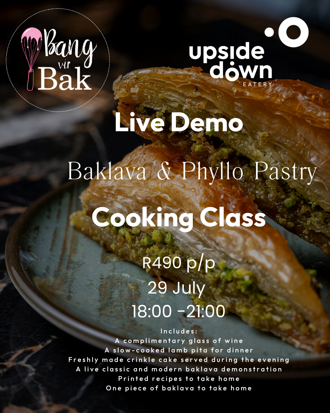 Live Demo Cooking Class Baklava Night 29 July