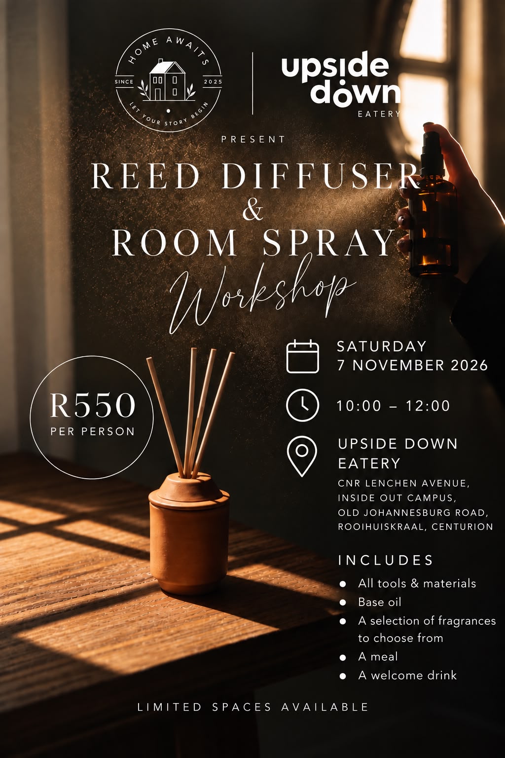Reed Diffuser & Room Spray Workshop