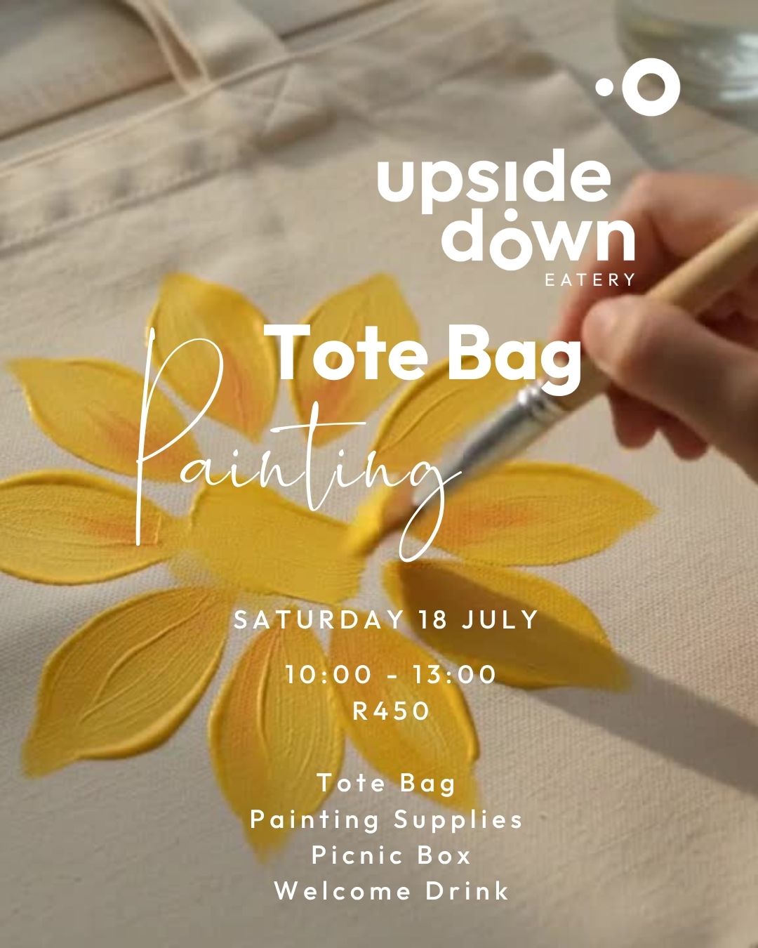 UpsideDown Tote Bag Painting 18 July