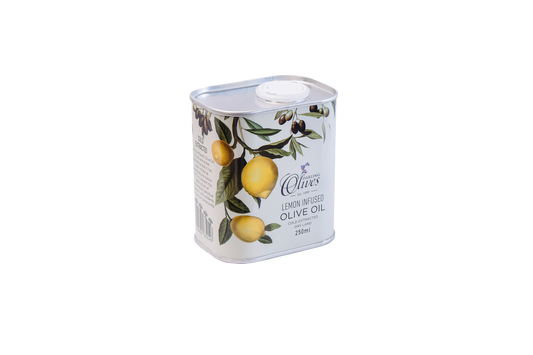 LEMON INFUSED OLIVE OIL TIN 250ML